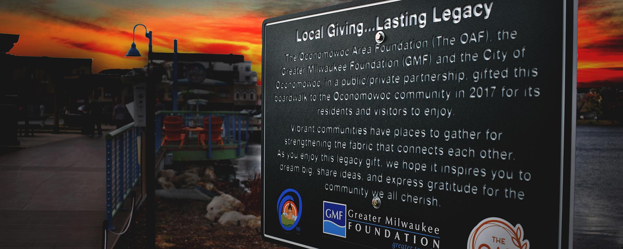 Local Giving, Lasting Legacy sign