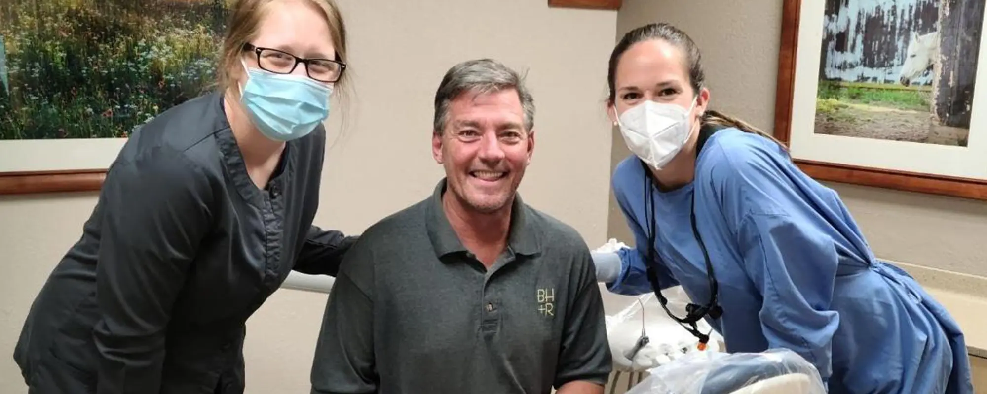 Lake Area Free Clinic - Bill with Dr Bush and Heather