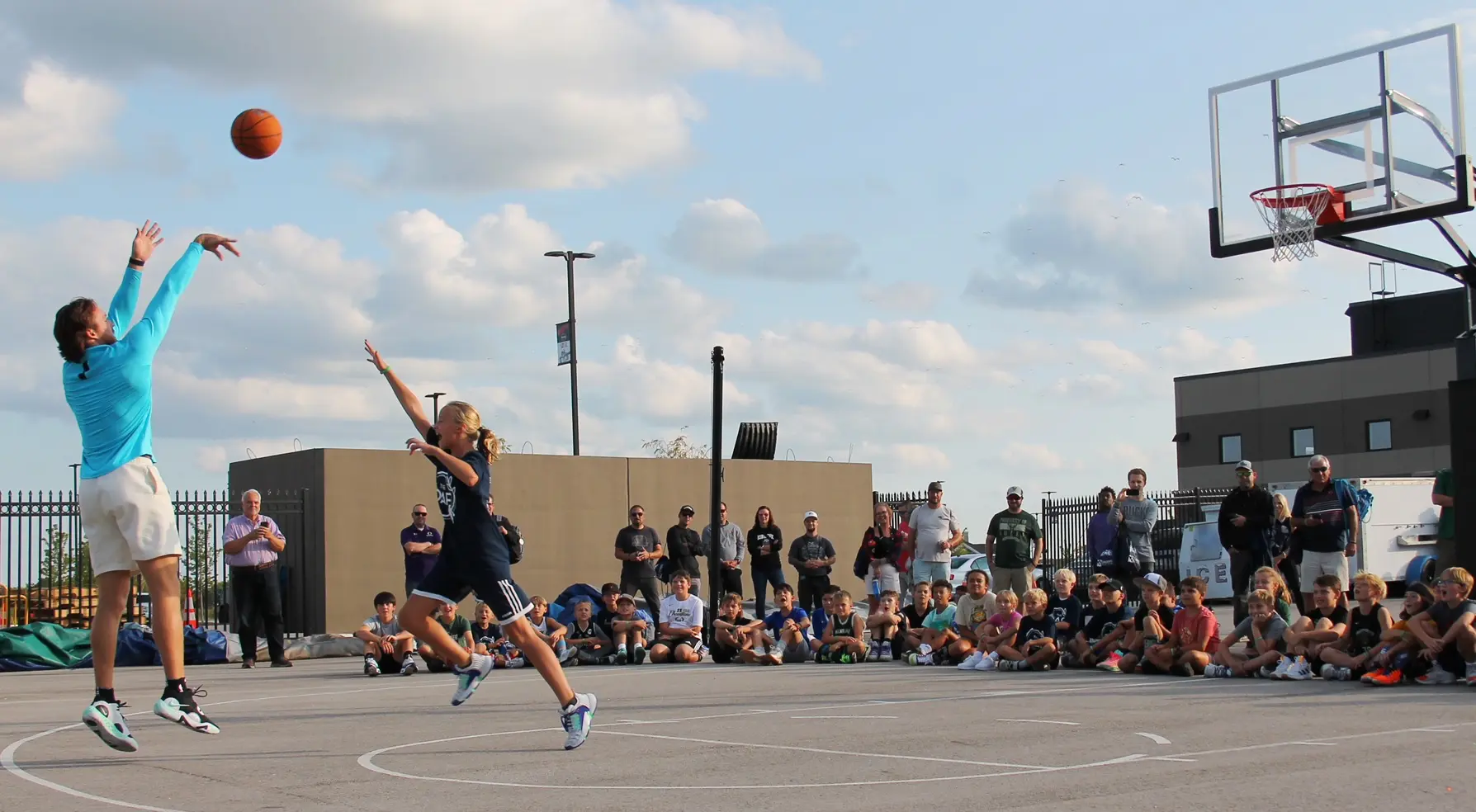 Both boys and girls learn basketball at Pat Connaughton clinic Both boys and girls learn basketball at Pat Connaughton clinic