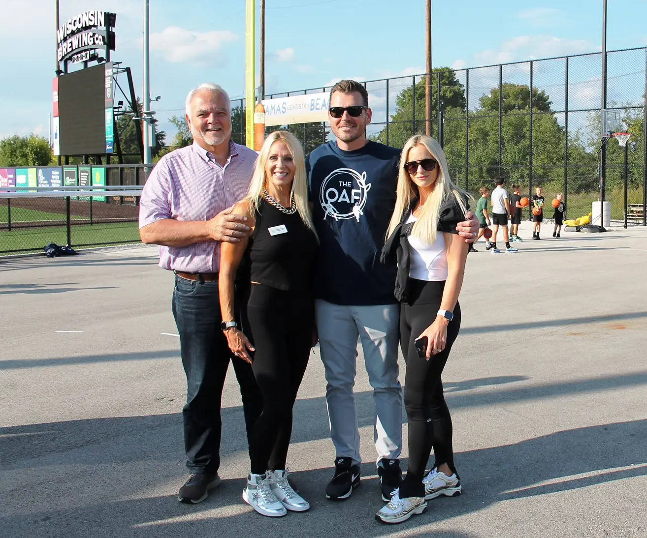 OAF members before basketball clinic OAF members before basketball clinic
